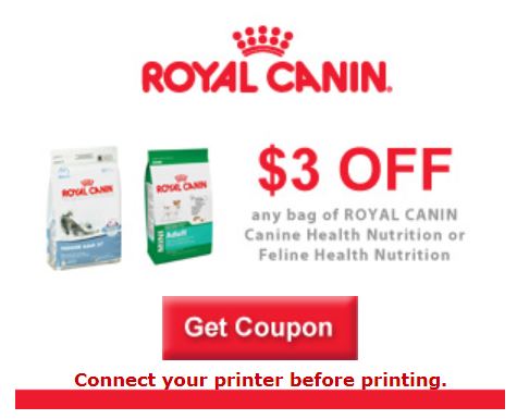 Royal Canin: New 3/1 printable coupon 